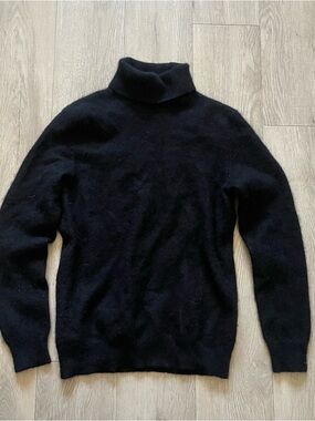 Black Turtleneck Sweater - womens Classic Knit